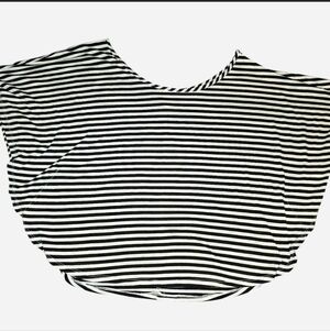 Rue21 Black and White Striped Crop Top